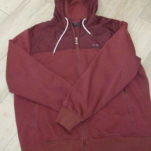 Oakley Full Zip Hoodie Maroon -Size 2xl